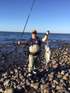 SWEET CATCH: Bluefish for Jimmy Meeks on the high holy days of surfcasting.