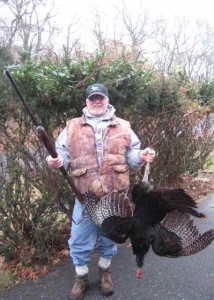 Harvey Bennett of Amagansett's Tackle Shop bagged this wild turkey during the limited hunt before Thanksgiving